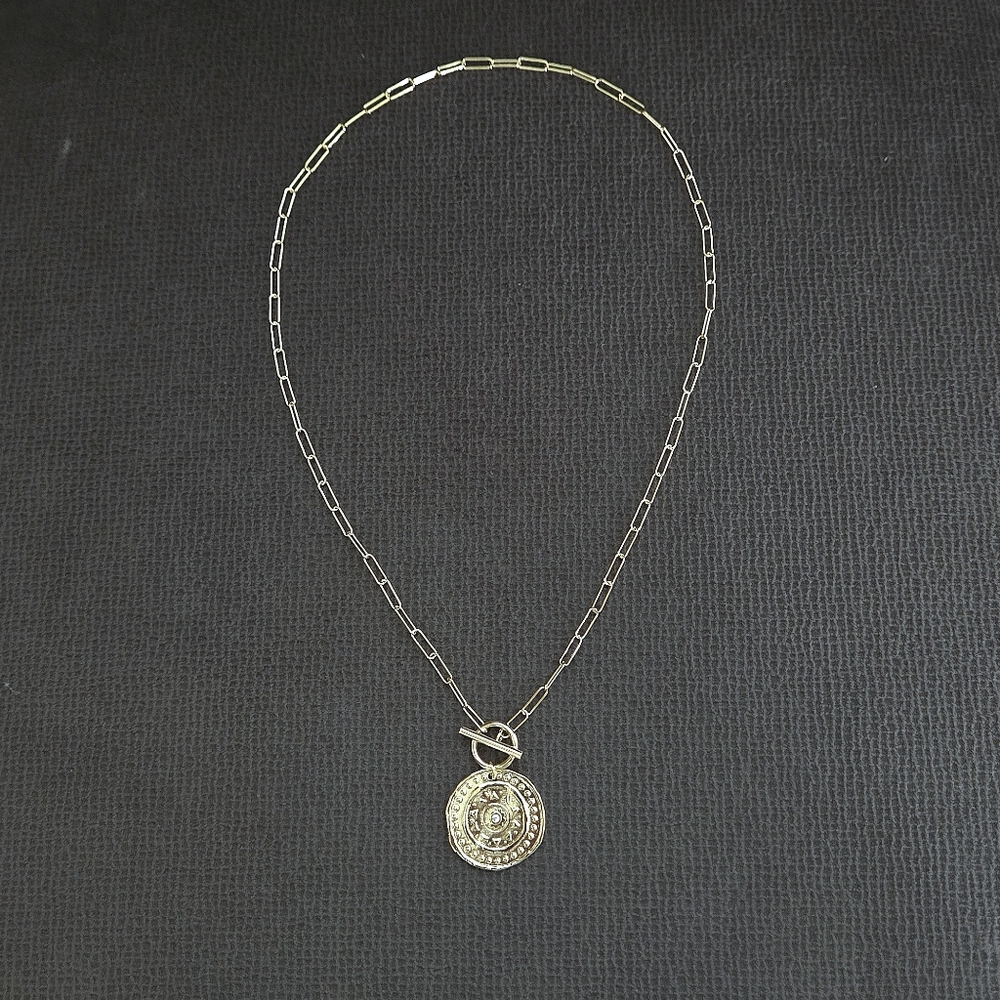 Mia Fiore Gold💛 Aztec🦅🐍🌵 Medallion🏅 Chain⛓️ Necklace - NWT - Picture 2 of 16